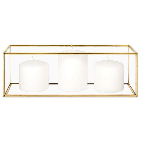 koyal wholesale long glass metal candle holder centerpiece box|Koyal Wholesale Long Glass Candle Holder Centerpiece Box, 12 .